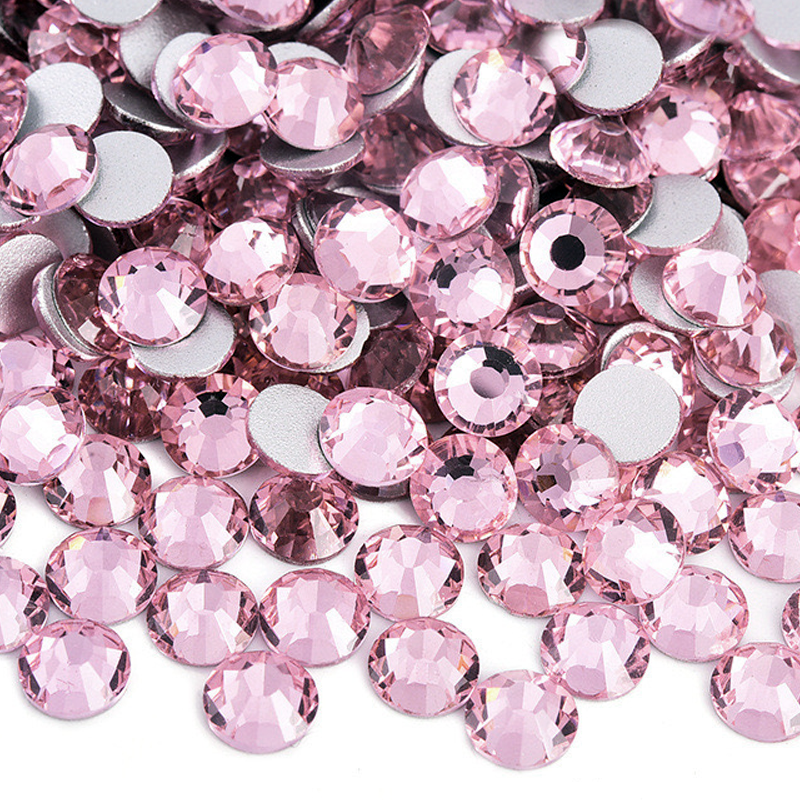 Rose Pink Glass Rhinestones