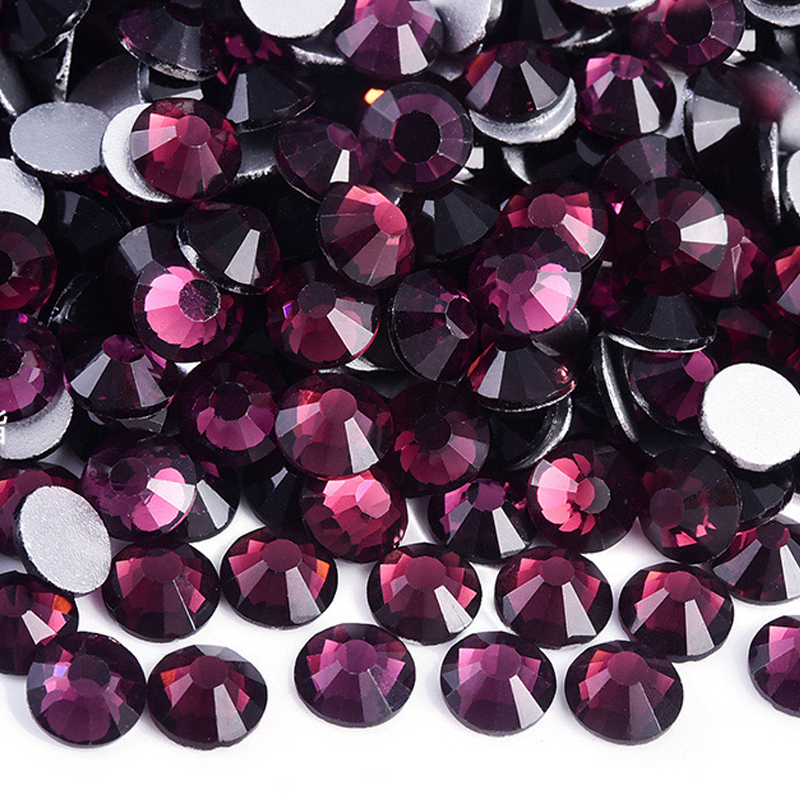 GR027 Dark Purple Glass Rhinestones