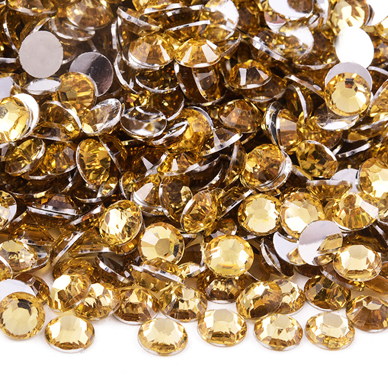 RR012 Crystal Yellow Resin Rhinestones