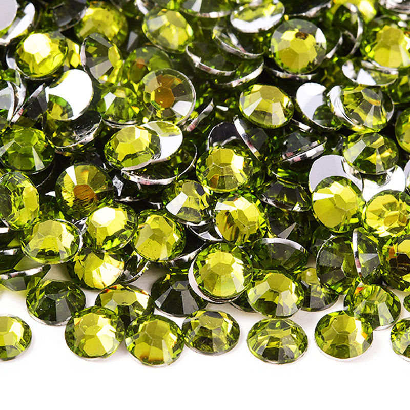 RR016 Olive Green Resin Rhinestones