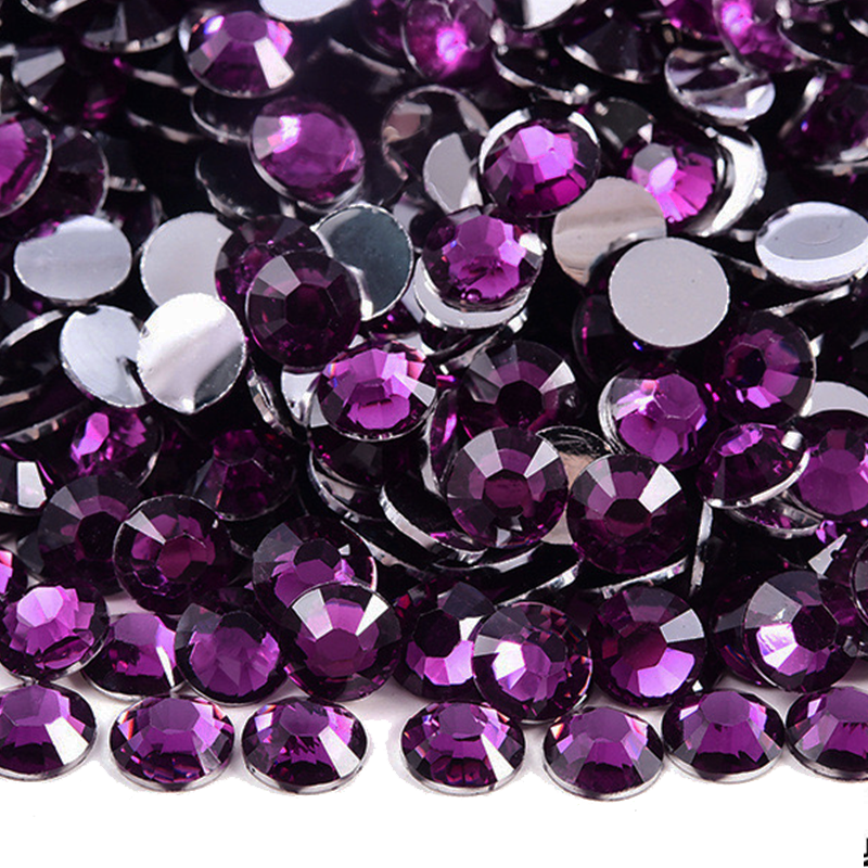 RR027 Dark Purple Resin Rhinestones